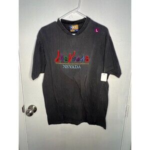 Vintage Las Vegas Nevada Embroidered Logo Shirt XL Y2K Retro Tourist Souvenir